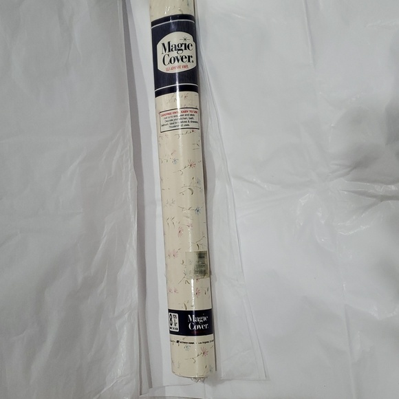 Magic cover self-adhesive 8 yard winsord beige cottage floral shelf drawer liner - Picture 11 of 12